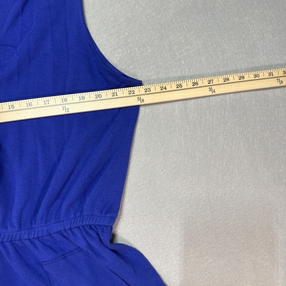 Zenana Romper Sleeveless V-neck Cobalt Blue, Pockets,Sz 2X Comfy, Preppy, Dress‎ - Picture 6 of 9